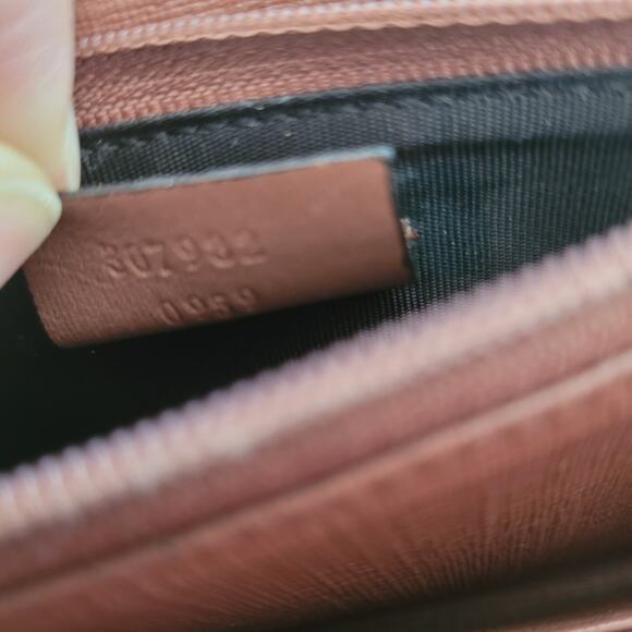 Gucci Micro GG Supreme Star Zippy Wallet Large Interlocking Charm Gray Pink Logo - Picture 7 of 12